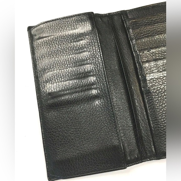 GUCCI CANVAS LEATHER LONG WALLET Vintage - Picture 6 of 11